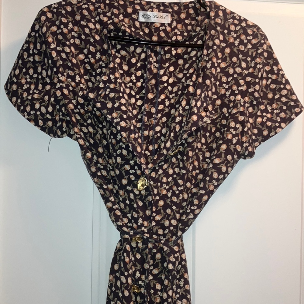Vintage floral mini dress - Picture 8 of 13